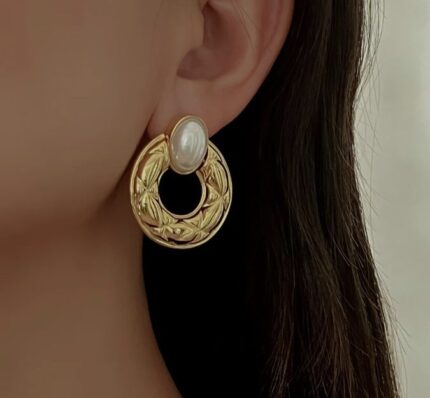 Pearl Hoop Earrings