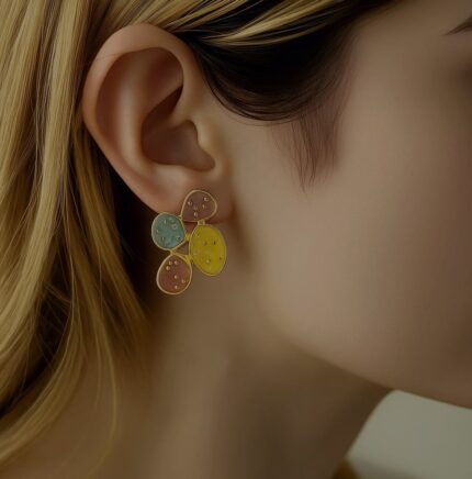 Multicolor Petal Earrings