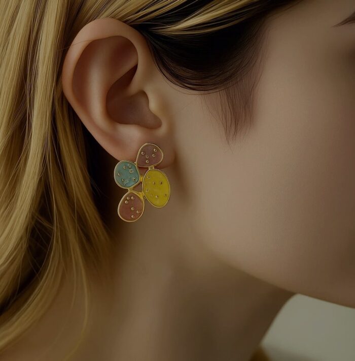 Multicolor Petal Earrings