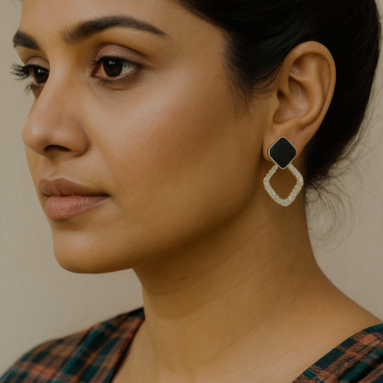 Black Stone Earrings