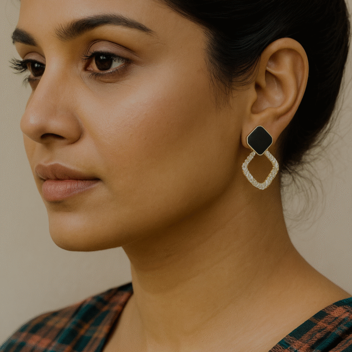 Black Stone Earrings