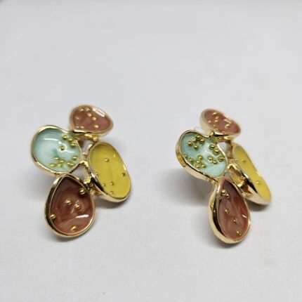 Multicolor Petal Earrings
