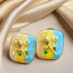 Floral Enamel Earrings