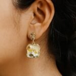Gold Plated Enamel Earrings