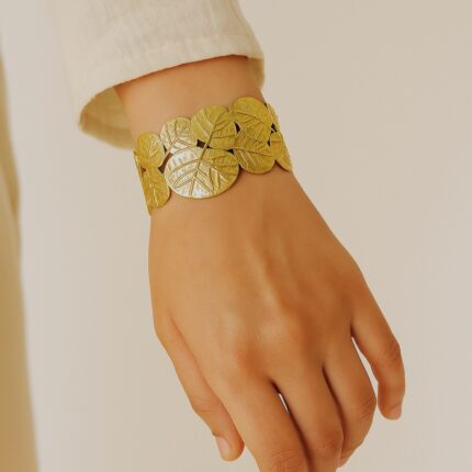 Golden Leaves Bracelet ( Adjustable Size)