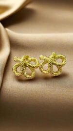 Golden Necklace with earrings and ring