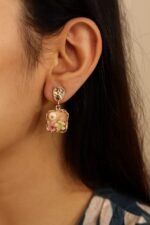 Multicolor Enamel Chain Pendants with Earrings