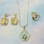 Gold Plated Enamel pendant combo