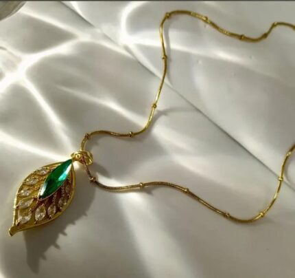 Crystal Green Stone Chain Pendant